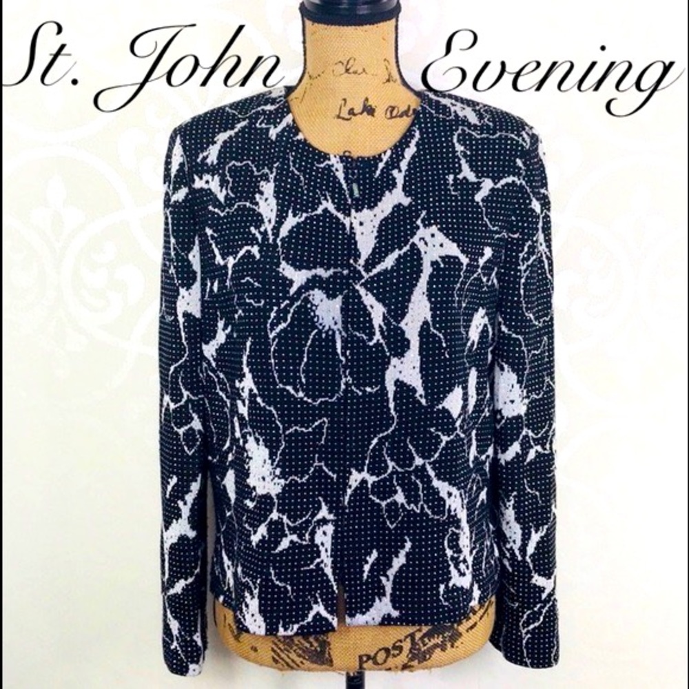 STUNNING ST. JOHN EVENING EMBELLISHED JACKET! Size 14